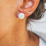 Druzy Studs - White, 10mm