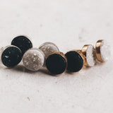 Druzy Studs - Black, 10mm