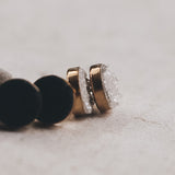 Druzy Studs - White, 10mm