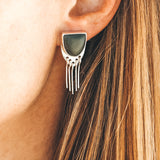 Baby Fringe Studs - Matte Obsidian