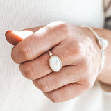 Australian Opal Latitude Ring #3 - Size 8