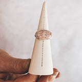 White Ring Cone, 3.75" - Vertical Dots
