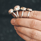 Mexican Opal Latitude Ring #5 - Size 6.5, Mixed Metals