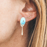 Baby Fringe Studs - Golden Hills Turquoise #4