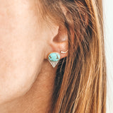 Fan Studs - Carico Lake #2 - Mixed Metals
