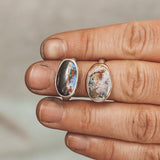 Mexican Opal Latitude Ring #5 - Size 6.5, Mixed Metals
