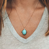 Kingman Turquoise Necklace #7, Mixed Metals