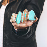 Number 8 Turquoise Ring #1 - Size 8.75