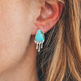 Baby Fringe Studs - Campitos Turquoise