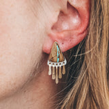 Baby Fringe Studs - Royston Ribbon #6, Mixed Metals