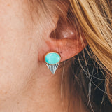 Fan Studs - Carico Lake #5, Mixed Metals