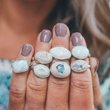 Australian Opal Latitude Ring #4 - Size 5.5