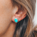 Fan Jacket Studs - Carico Lake Turquoise