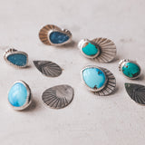 Fan Jacket Studs - Golden Hills Turquoise