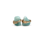 Amazonite Nugget Studs