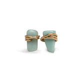 Amazonite Nugget Studs