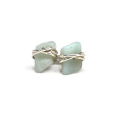 Amazonite Nugget Studs