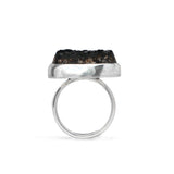 Rough Andradite Garnet Latitude Ring - Size 8.5