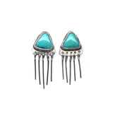 Baby Fringe Studs - Mexican Turquoise #2