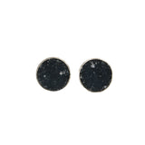 Druzy Studs - Black, 10mm