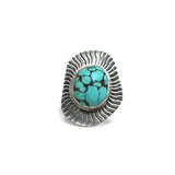 Blue Moon Ripple Ring - Size 6