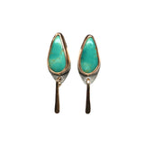 Baby Fringe Studs - Patagonia Turquoise, Mixed Metals