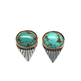 Fan Studs - Carico Lake #2 - Mixed Metals