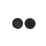 Druzy Studs - Black, 10mm