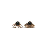 The Original Fan Studs - Black Onyx