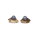 The Original Fan Studs - Blue Opal