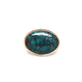 Hubei Turquoise Latitude Ring #3 - Size 6.5, Mixed Metals