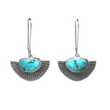 Kingman Turquoise Fan Dangles