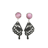 Swallowtail Studs - Kunzite