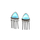 Baby Fringe Studs - Golden Hills Turquoise #1