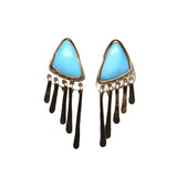 Baby Fringe Studs - Golden Hills Turquoise #6, Mixed Metals