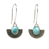 Ma'anshan Turquoise Fan Dangles