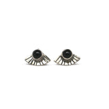 The Original Fan Studs - Black Onyx