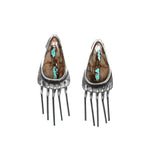 Baby Fringe Studs - Royston Ribbon Turquoise #4