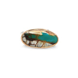 Royston Ribbon Latitude Ring #6 - Mixed Metals, Size 6.5
