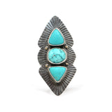 Turquoise Three Sisters Ring #2 - Size 8