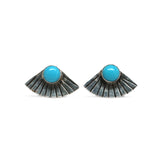 The Original Fan Studs - Sleeping Beauty Turquoise