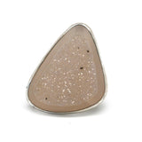 White Druzy Ring - Size 9.25