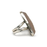 White Druzy Ring - Size 9.25