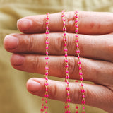 Mini Paperclip Chain - Hot Pink