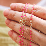 Mini Paperclip Chain - Hot Pink