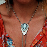 Dendritic Agate Chain Bolo #1