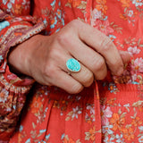 Kingman Turquoise Ring #3 - Size 6.75