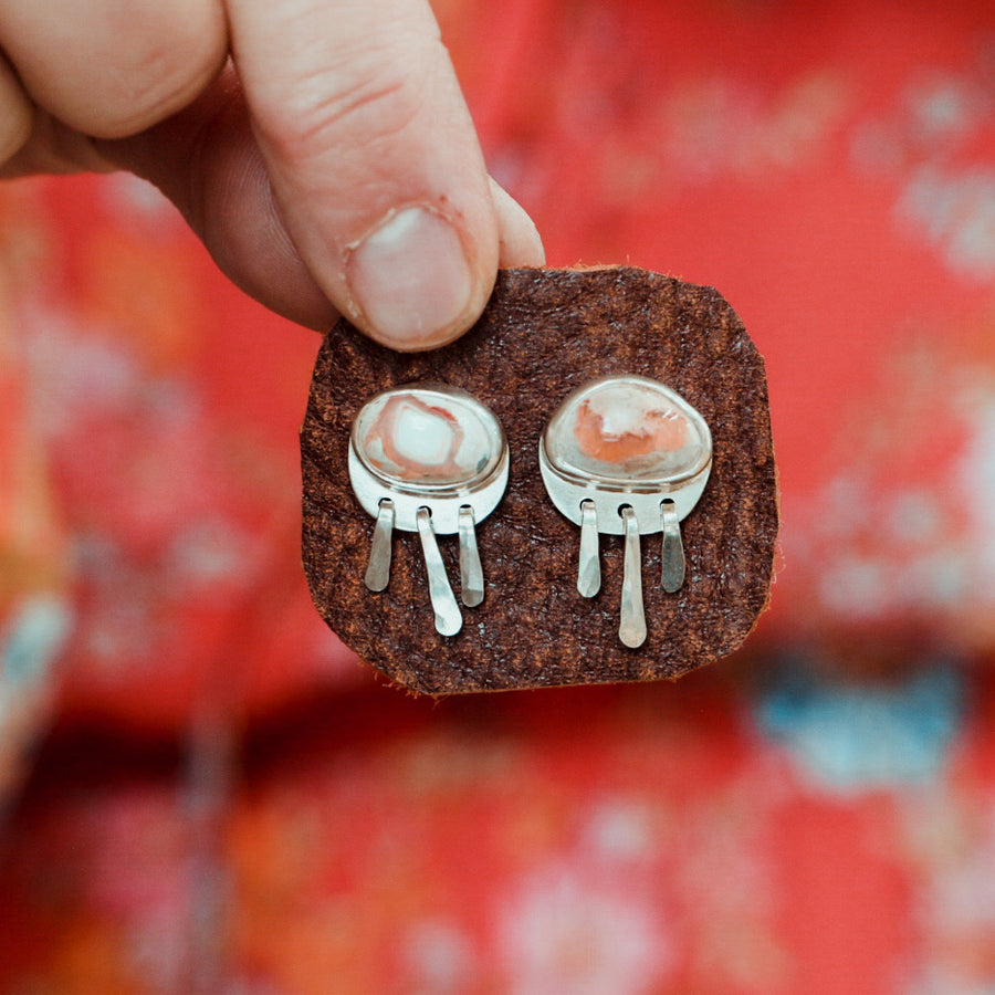 Baby Fringe Studs - Mexican Opal #2