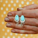 Baby Fringe Studs - Golden Hills Turquoise #8