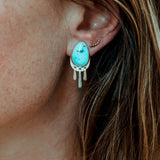 Baby Fringe Studs - Golden Hills Turquoise #8